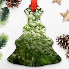 White Summer Flowers Christmas Tree Ornament (2 Sides)