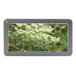 White summer flowers Memory Card Reader (Mini) Front