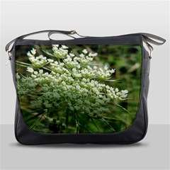 White summer flowers Messenger Bags