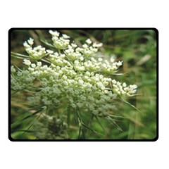 White Summer Flowers Double Sided Fleece Blanket (small) 