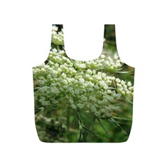 White Summer Flowers Full Print Recycle Bags (s) 