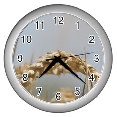 Cornfield Wall Clocks (silver)  by picsaspassion