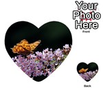 Butterfly sitting on flowers Multi-purpose Cards (Heart)  Front 1