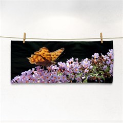 Butterfly Sitting On Flowers Hand Towel