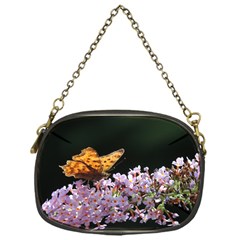 Butterfly Sitting On Flowers Chain Purses (one Side) 