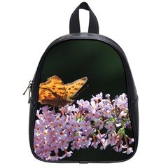 Butterfly Sitting On Flowers School Bags (small) 