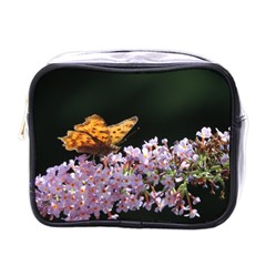 Butterfly Sitting On Flowers Mini Toiletries Bags