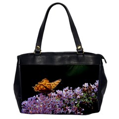 Butterfly Sitting On Flowers Office Handbags