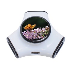 Butterfly Sitting On Flowers 3-port Usb Hub by picsaspassion