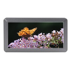 Butterfly Sitting On Flowers Memory Card Reader (mini)