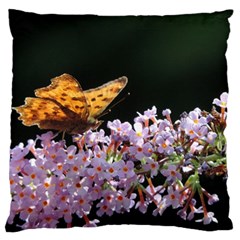 Butterfly Sitting On Flowers Large Cushion Case (one Side)