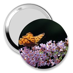 Butterfly Sitting On Flowers 3  Handbag Mirrors