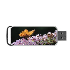 Butterfly Sitting On Flowers Portable Usb Flash (one Side)