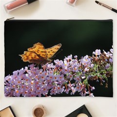 Butterfly Sitting On Flowers Cosmetic Bag (xxxl) 