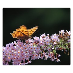 Butterfly Sitting On Flowers Double Sided Flano Blanket (small) 