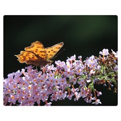 Butterfly Sitting On Flowers Double Sided Flano Blanket (medium) 