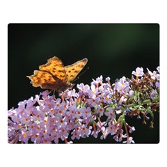 Butterfly Sitting On Flowers Double Sided Flano Blanket (large) 