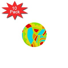 Colorful Decor 1  Mini Buttons (10 Pack) 