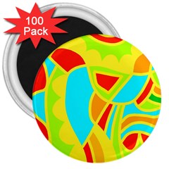 Colorful Decor 3  Magnets (100 Pack)