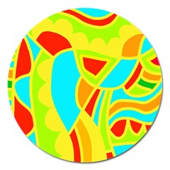 Colorful Decor Magnet 5  (round)