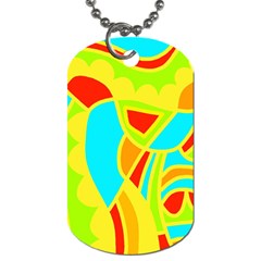 Colorful Decor Dog Tag (one Side)