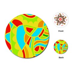 Colorful Decor Playing Cards (round) 