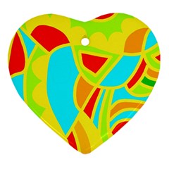 Colorful Decor Heart Ornament (2 Sides)