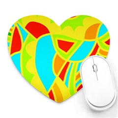 Colorful Decor Heart Mousepads