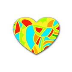 Colorful Decor Heart Coaster (4 Pack)  by Valentinaart