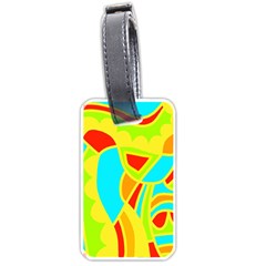 Colorful Decor Luggage Tags (one Side)  by Valentinaart