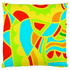 Colorful Decor Large Cushion Case (one Side)