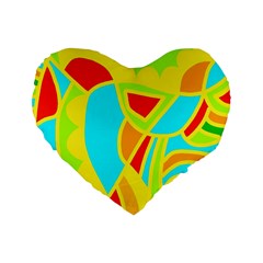 Colorful Decor Standard 16  Premium Heart Shape Cushions