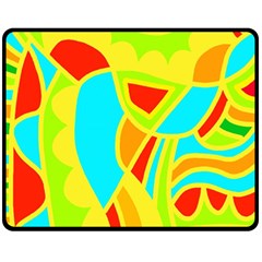 Colorful Decor Double Sided Fleece Blanket (medium)  by Valentinaart