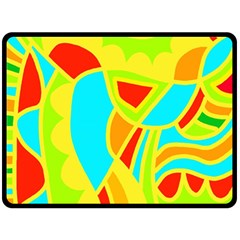 Colorful Decor Double Sided Fleece Blanket (large) 