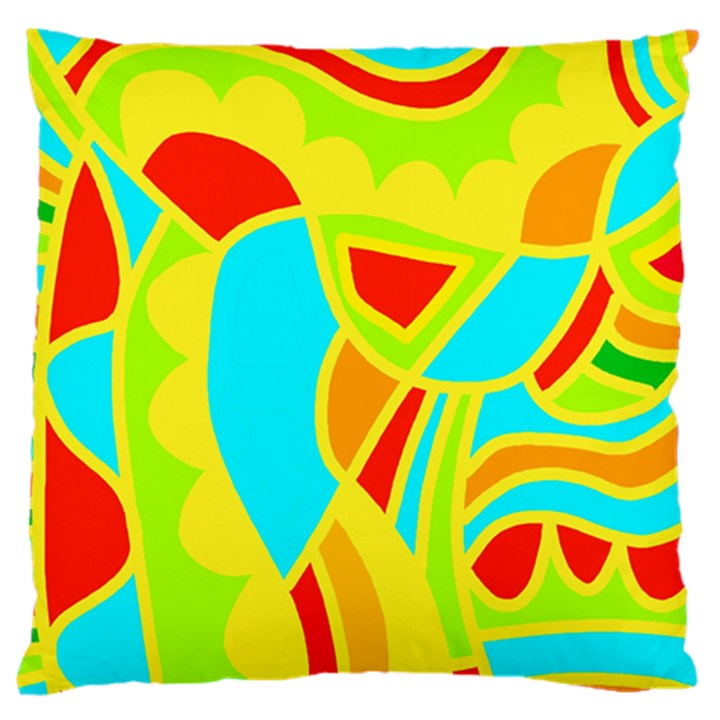 Colorful decor Large Flano Cushion Case (One Side)