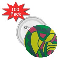 Green Abstract Decor 1 75  Buttons (100 Pack) 