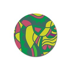 Green Abstract Decor Magnet 3  (round)