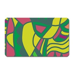 Green Abstract Decor Magnet (rectangular)