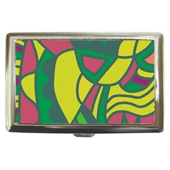 Green Abstract Decor Cigarette Money Cases