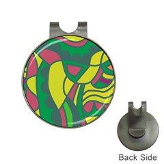 Green Abstract Decor Hat Clips With Golf Markers