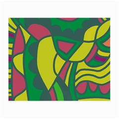 Green Abstract Decor Small Glasses Cloth (2-side)