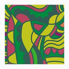 Green Abstract Decor Medium Glasses Cloth (2-side)