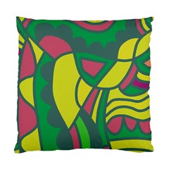 Green Abstract Decor Standard Cushion Case (two Sides) by Valentinaart