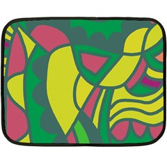 Green Abstract Decor Double Sided Fleece Blanket (mini) 