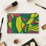 Green abstract decor Cosmetic Bag (Medium)  Back