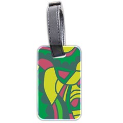 Green Abstract Decor Luggage Tags (two Sides)