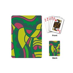 Green Abstract Decor Playing Cards (mini) 