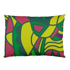 Green Abstract Decor Pillow Case (two Sides)