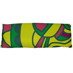 Green Abstract Decor Body Pillow Case (dakimakura) by Valentinaart