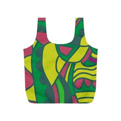 Green Abstract Decor Full Print Recycle Bags (s) 